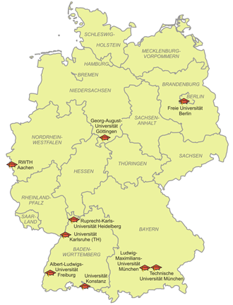 330px-Karte_Elite_Universitäten_Deutschland.png [정보/대학]독일 대학교 진학 정보글.