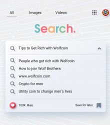 Wolfcoin Twitter Example search