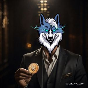 The man holding the Wolfcoin