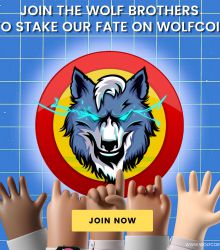 Enthusiastic hands, Wolfcoin