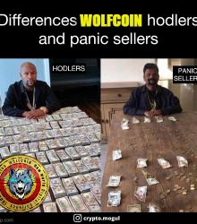 WOLFCOIN HODLERS  VS WOLFCOIN PANIC SELLERS