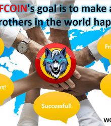 WOLFCOIN's goal is to make all the  brothers in the world happy.