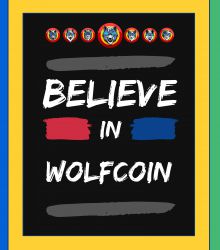 Very nice text poster, Wolfcoin