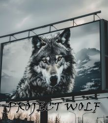 Wolf in the billboard, Project Wolf. WOLFCOIN
