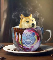On a cold day, have a cup of doji tea(WOLFCOIN MEME)
