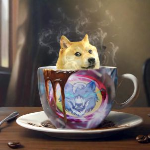 On a cold day, have a cup of doji tea(WOLFCOIN MEME)