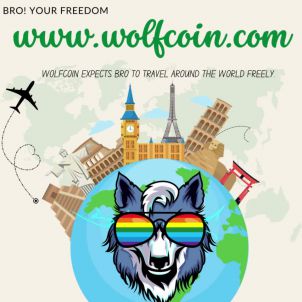 WOLFCOIN expects bro to travel around the world freely.