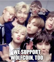 BTS SUPPORT WOLFCOIN, TOO