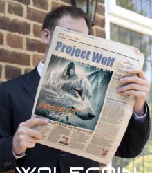 Newspaper advertisement : PROJEC WOLF. WOLFCOIN.
