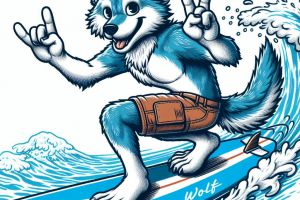 WOLFCOIN 취미를 즐기는 울프-서핑