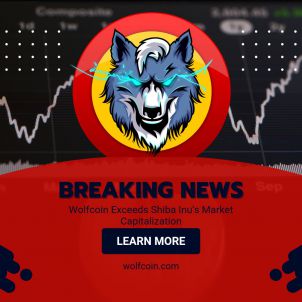 BREAKING NEWS : WOLFCOIN exceeds SHIBA INU's market capitalization.