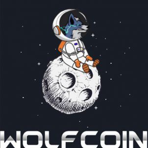 The WOLFCOIN sit on the moon!!