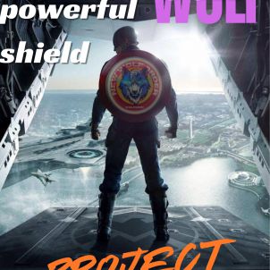 The man's powerful shield.Project Wolf. WOLFCOIN.