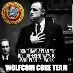 I DON'T HAVE A PLAN "B" JUST DIFFERENT WAYS TO MAKE PLAN "A" WORK -WOLFCOIN