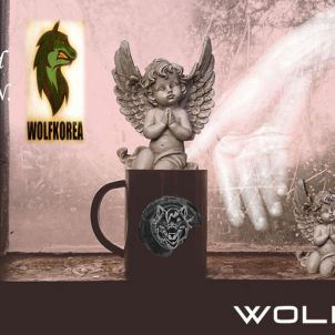 An angel’s  hand touched WOLFCOIN.