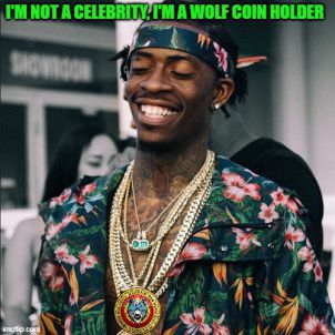 I'M NOT A CELEBRITY, I'M A WOLFCOIN HOLDER