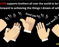 WOLFCOIN supports brothers all over the world to be happy!