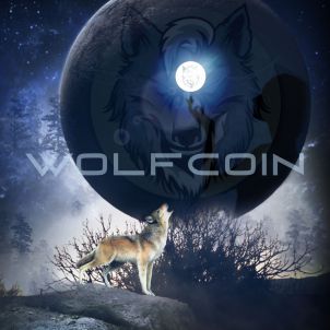 WOLFCOIN, a wolf roaring at the world