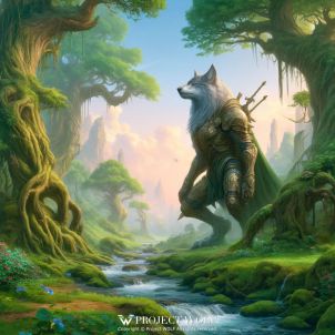 PROJECT WOLF_Wolf Warrior Walking in the Forest