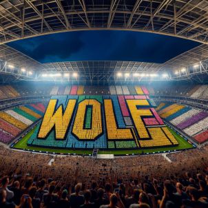 WOLFCOIN] 경기장에 쓰여진 울프라는 이름