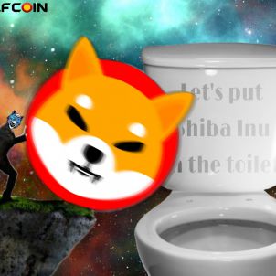 Let's put SHIBAINU in the toilet.(WOLFCOIN MEME)