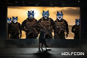 A wolf is impressed to see Wolfforce. (Wolf Coin)