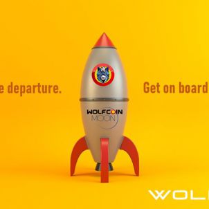 Just before departure. Get on board quickly NOW. WOLFCOIN