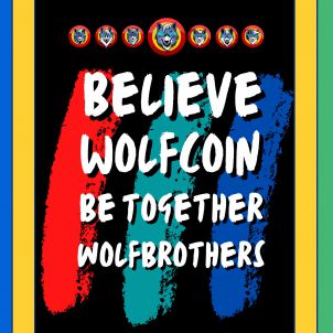 High quality text poster, Wolfcoin 2