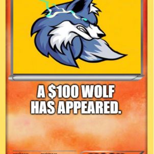 A $100 WOLF has appeared.WOLFCOIN