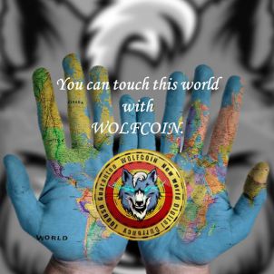 You can touch this world with WOLFCOIN.