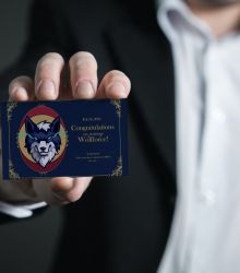 If you want to enter the Wolf Lounge, present a Wolfforce card.(WOLFCOIN MEME)