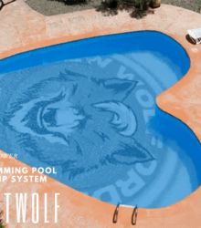 PRIVATE SWIMMING POOL IN A WOLF-TOWER.  WOLFCOIN.