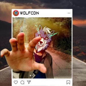 Wolfhand under sunny skies (WOLFCOIN MEME)