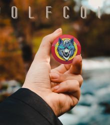 WOLFCOIN in my hand.