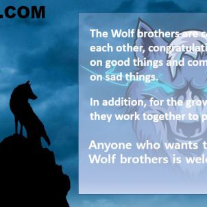 The Wolf brothers are considerate of each other "WOLFCOIN"