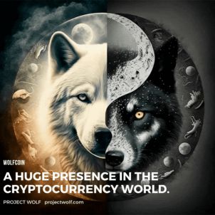 A huge presence in the cryptocurrency world. WOLFCOIN.