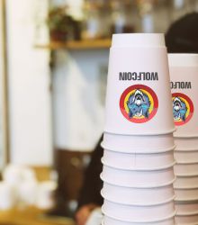 WOLFCOIN Disposable Coffee Cup