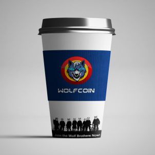 울프코인 종이컵 WOLFCOIN PAPER CUP