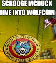 SCROOGE MCDUCK DIVE INTO WOLFCOIN