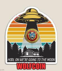HODL ON WE'RE GOING TO THE MOON - WOLFCOIN