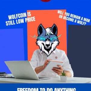 A man who focuses on Wolfcoin