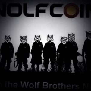 WOLFCOIN, WOLF BROTHERS WITH LIGHTNING (GIF)