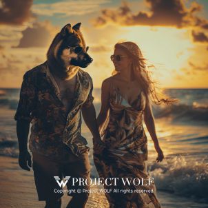 PROJECT WOLF!! Wolf's Date in beach!!
