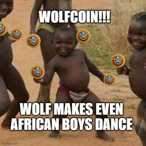 울프코인은 아프리카 소년을 춤추게 한다 WOLFCOIN MAKES THE BOY DANCE